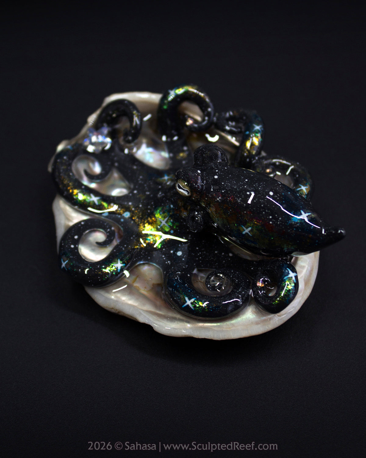 CORDELIA - Shelltopus - OOAK Nebula Octopus Sculpture