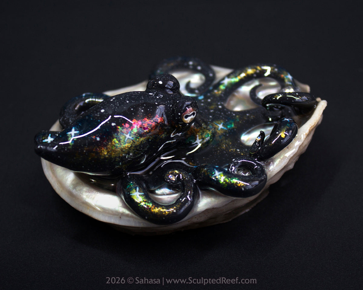 CORDELIA - Shelltopus - OOAK Nebula Octopus Sculpture