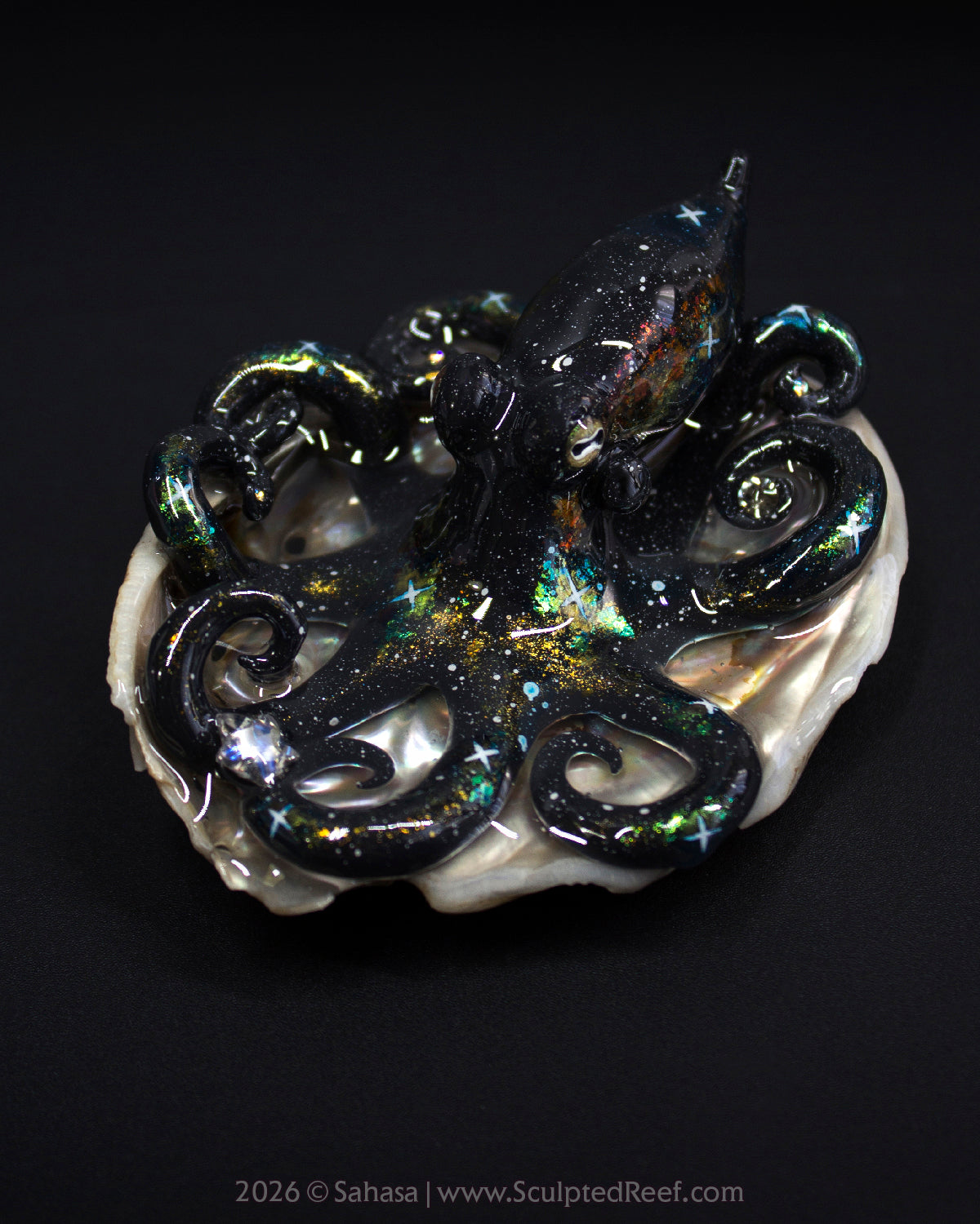 CORDELIA - Shelltopus - OOAK Nebula Octopus Sculpture