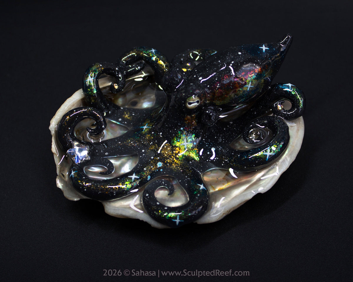 CORDELIA - Shelltopus - OOAK Nebula Octopus Sculpture