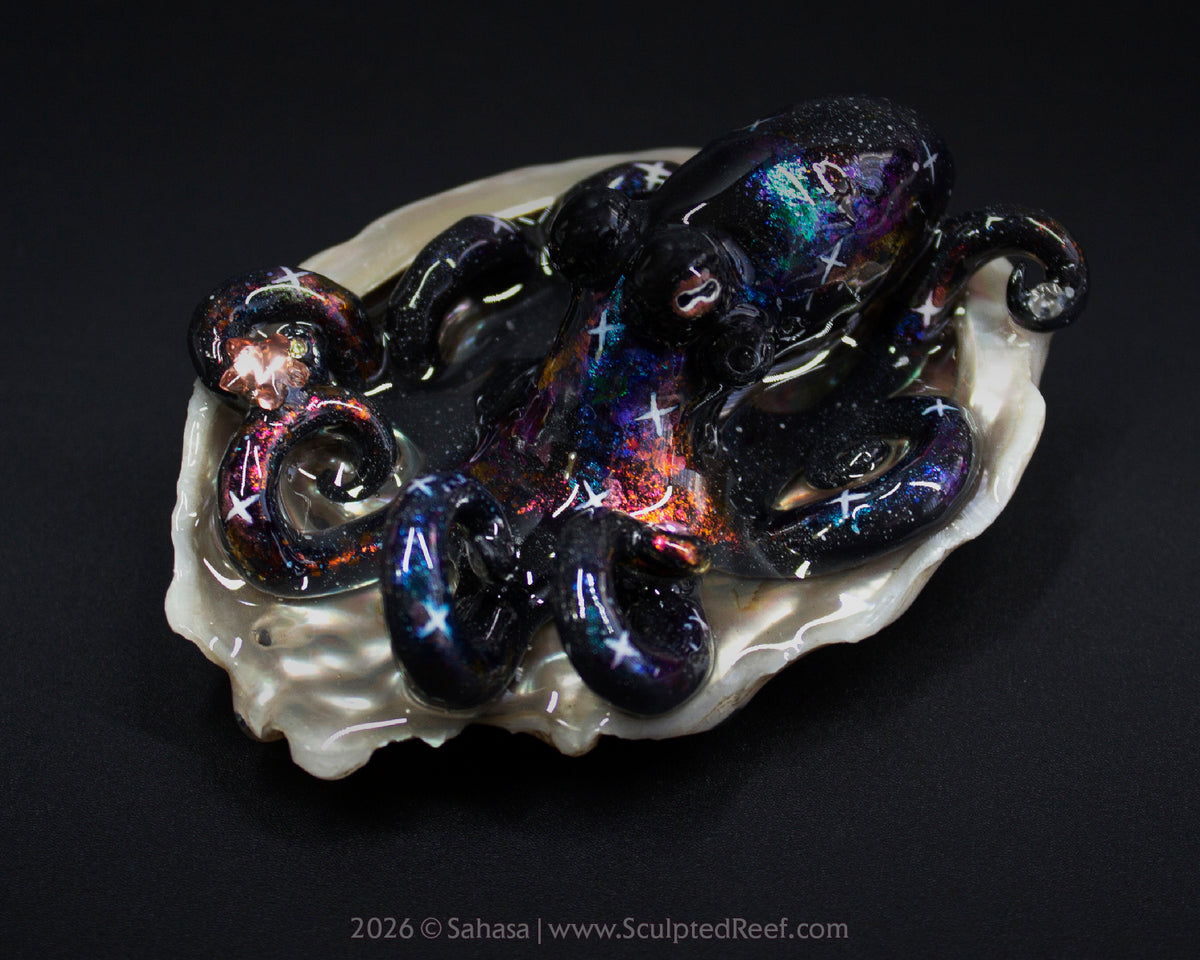 CELAENO - Shelltopus - OOAK Nebula Octopus Sculpture