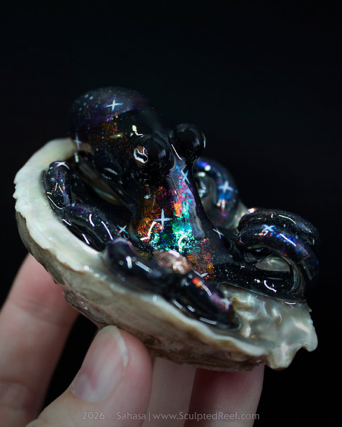 CELAENO - Shelltopus - OOAK Nebula Octopus Sculpture