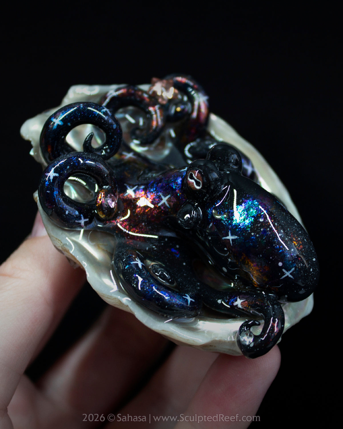 CELAENO - Shelltopus - OOAK Nebula Octopus Sculpture