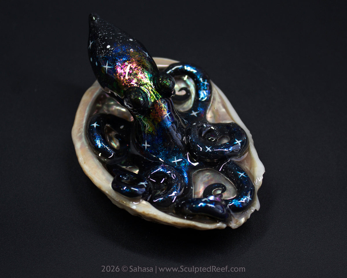 TITANIA - Shelltopus - OOAK Nebula Octopus Sculpture