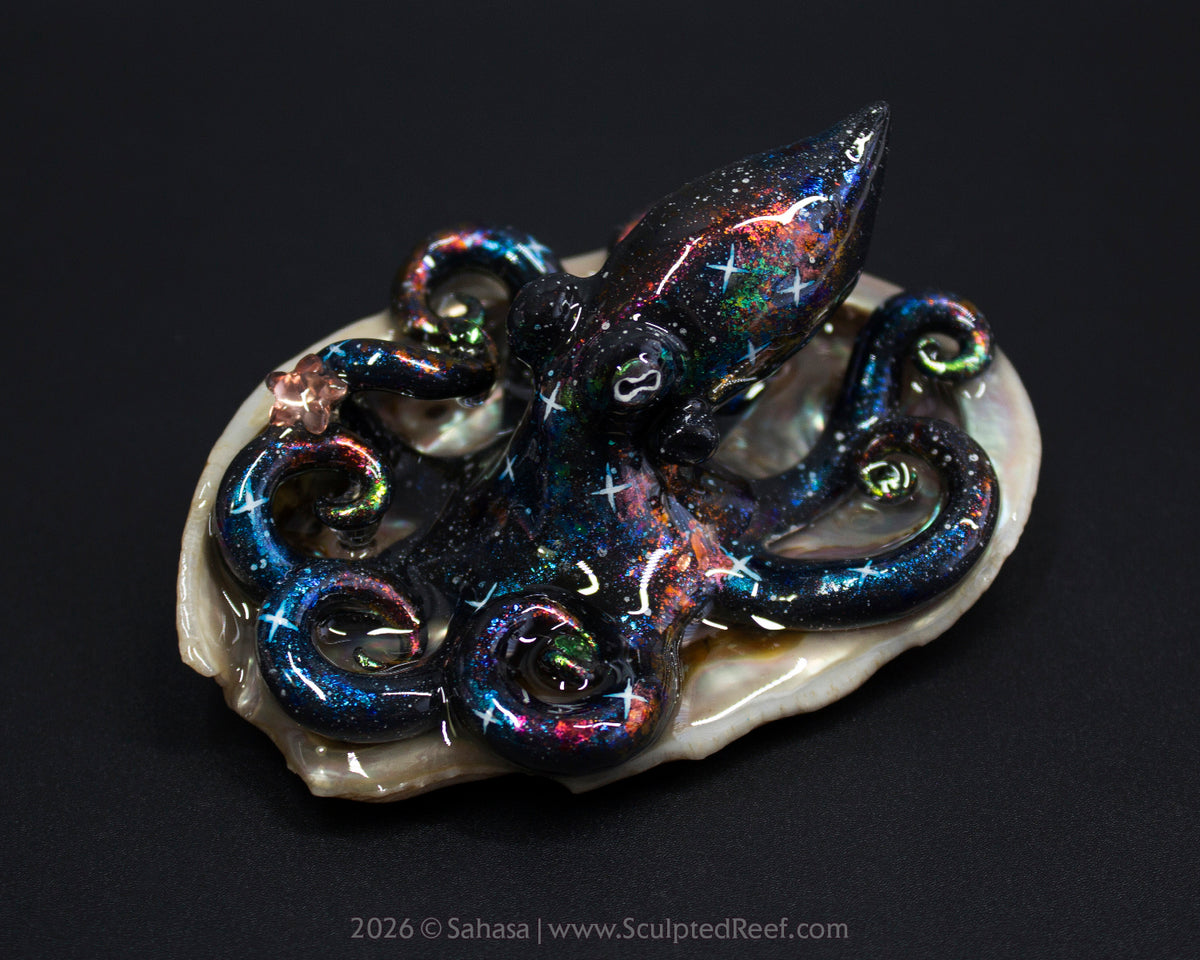 PHOEBE - Shelltopus - OOAK Nebula Octopus Sculpture