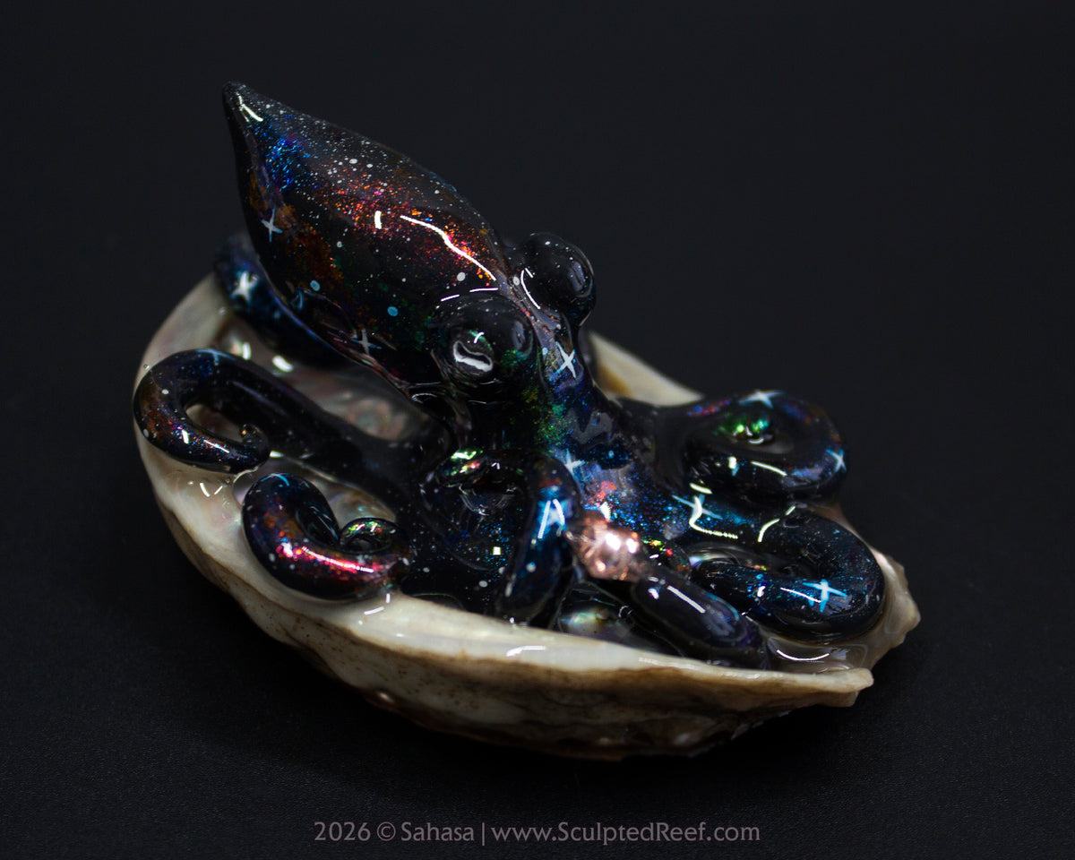 PHOEBE - Shelltopus - OOAK Nebula Octopus Sculpture