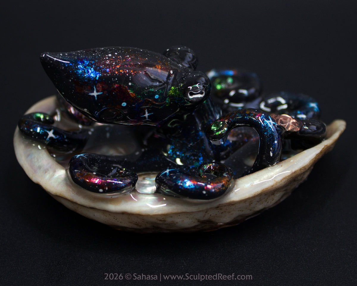 PHOEBE - Shelltopus - OOAK Nebula Octopus Sculpture