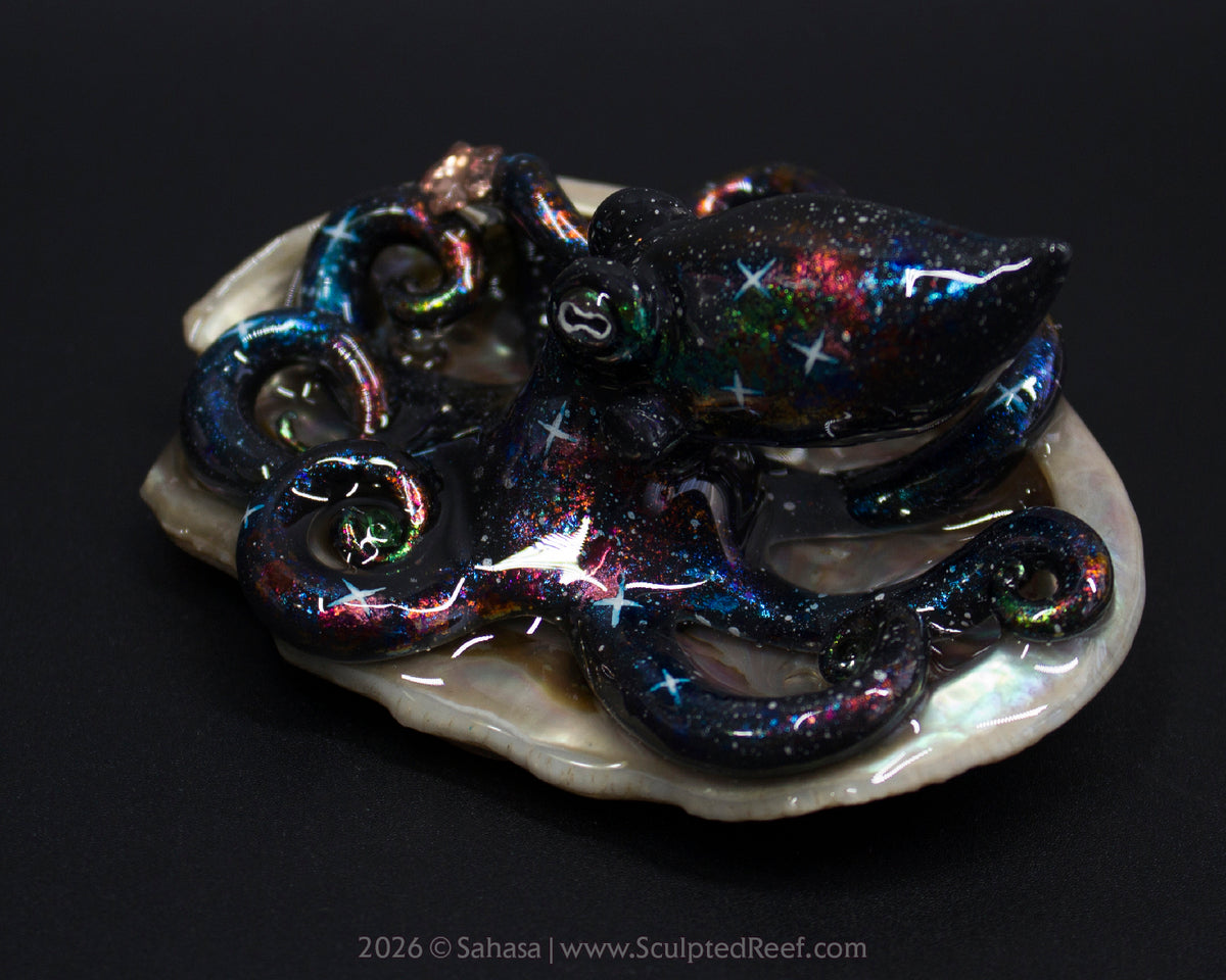 PHOEBE - Shelltopus - OOAK Nebula Octopus Sculpture