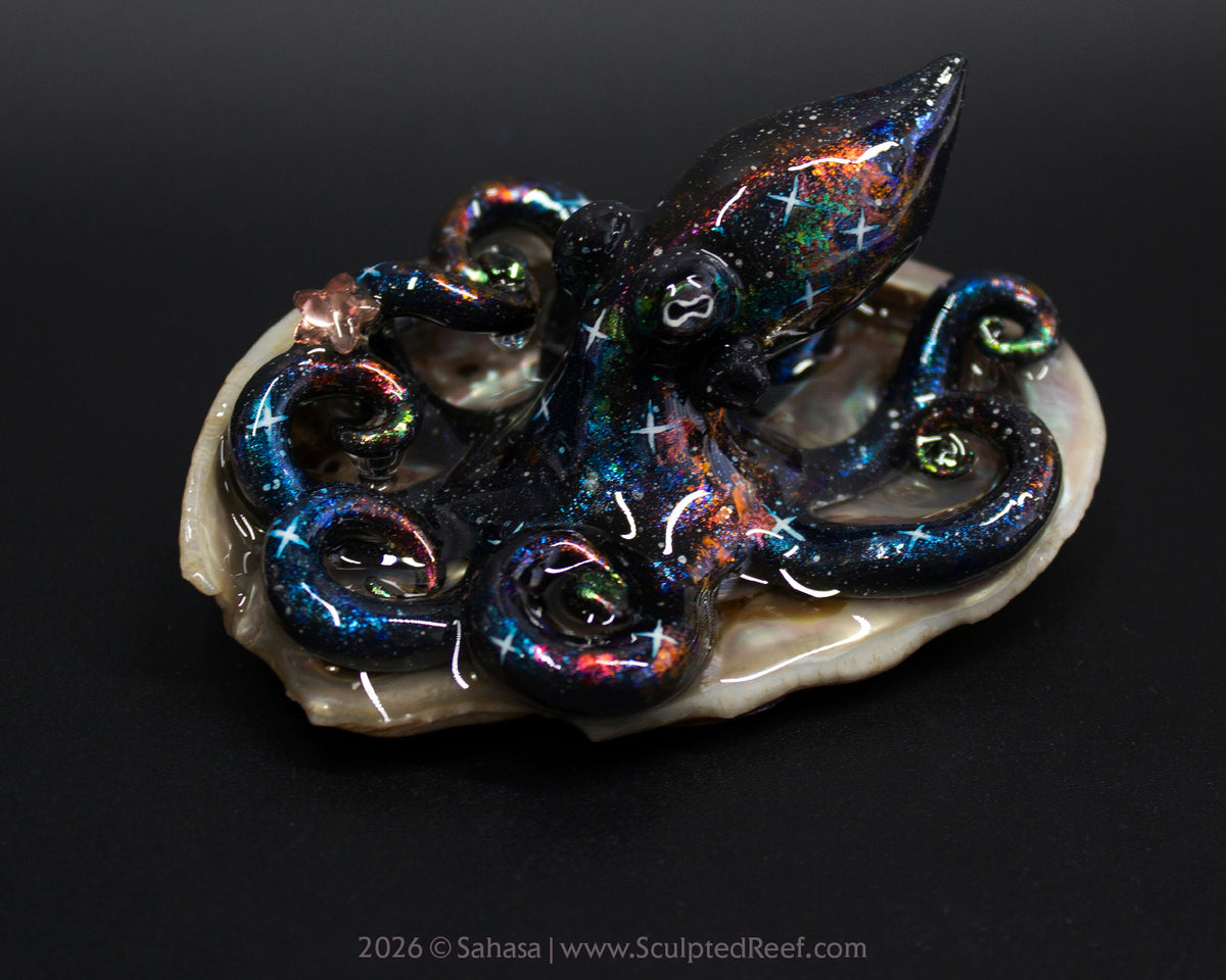 PHOEBE - Shelltopus - OOAK Nebula Octopus Sculpture
