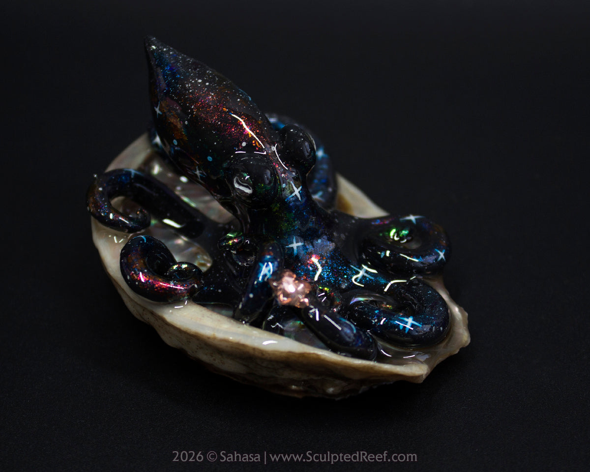 PHOEBE - Shelltopus - OOAK Nebula Octopus Sculpture