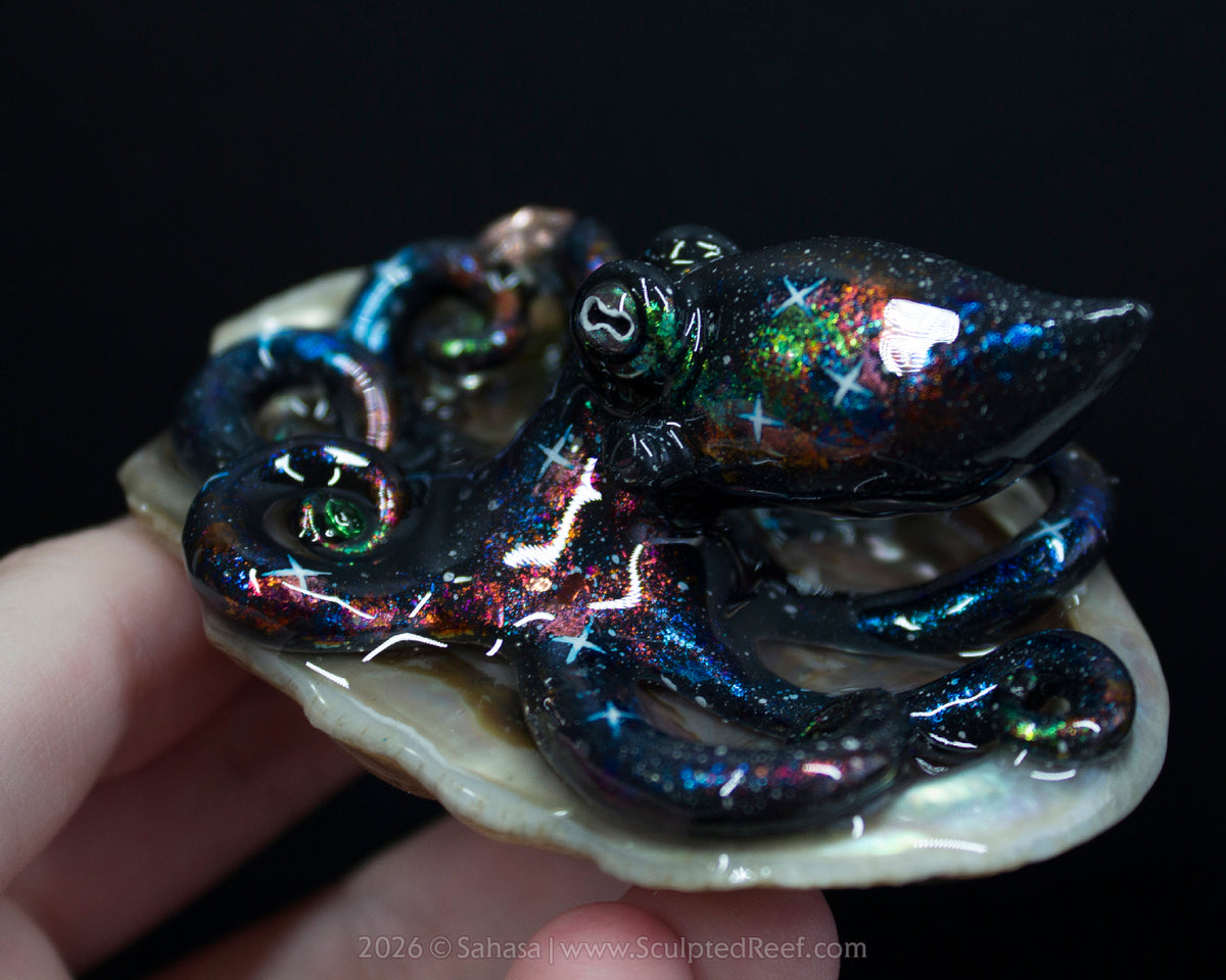 PHOEBE - Shelltopus - OOAK Nebula Octopus Sculpture