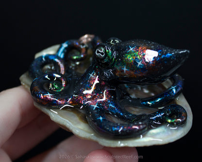 PHOEBE - Shelltopus - OOAK Nebula Octopus Sculpture