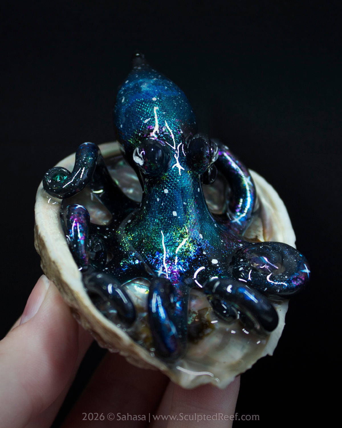 ROSALIND - Shelltopus - OOAK Nebula Octopus Sculpture
