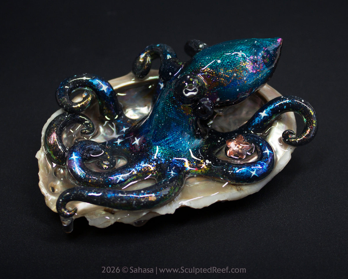 SELENE - Shelltopus - OOAK Nebula Octopus Sculpture