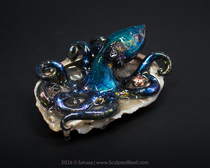 SELENE - Shelltopus - OOAK Nebula Octopus Sculpture