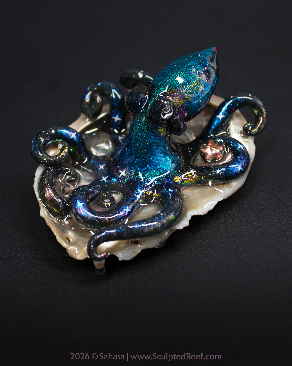SELENE - Shelltopus - OOAK Nebula Octopus Sculpture