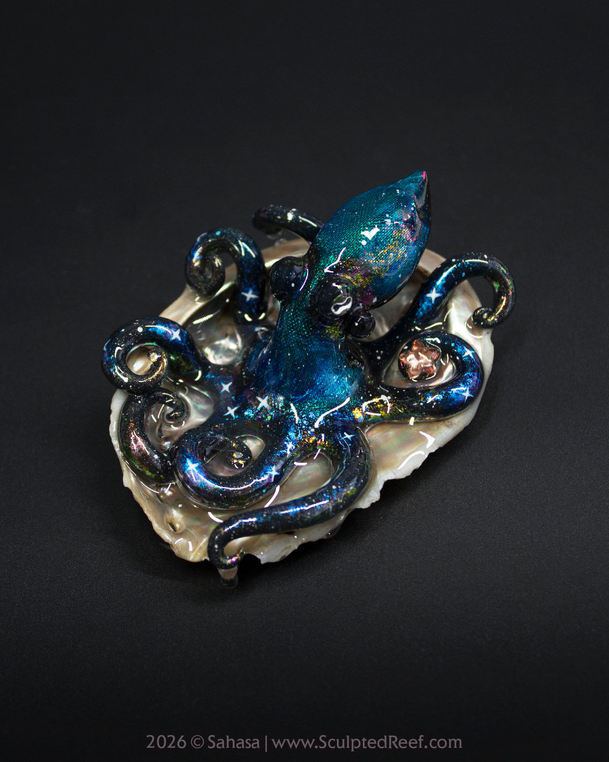 SELENE - Shelltopus - OOAK Nebula Octopus Sculpture