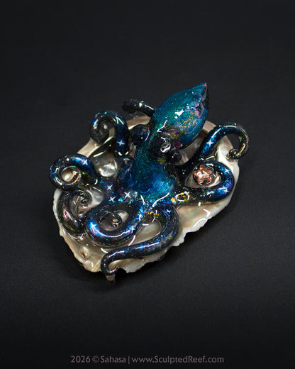 SELENE - Shelltopus - OOAK Nebula Octopus Sculpture