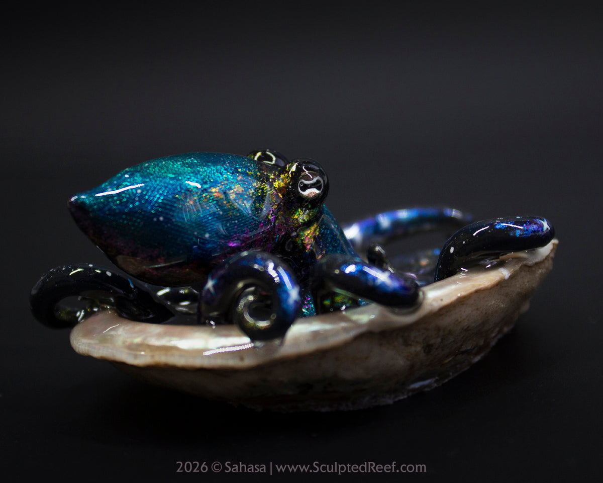 SELENE - Shelltopus - OOAK Nebula Octopus Sculpture