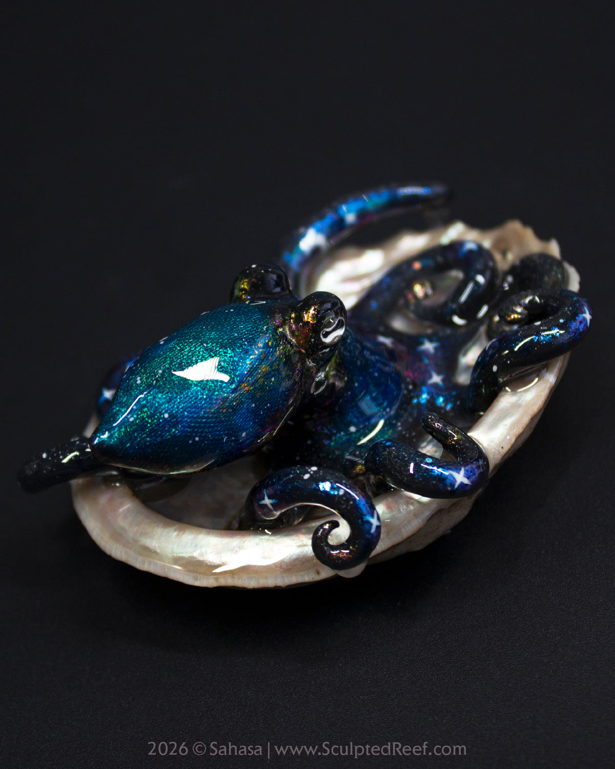 SELENE - Shelltopus - OOAK Nebula Octopus Sculpture