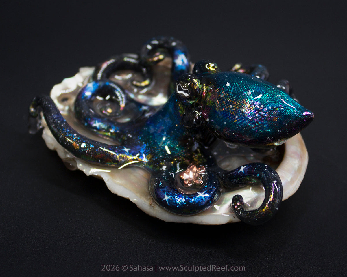 SELENE - Shelltopus - OOAK Nebula Octopus Sculpture