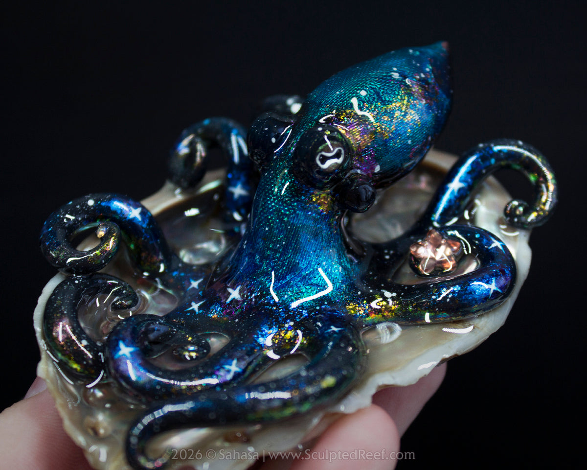 SELENE - Shelltopus - OOAK Nebula Octopus Sculpture