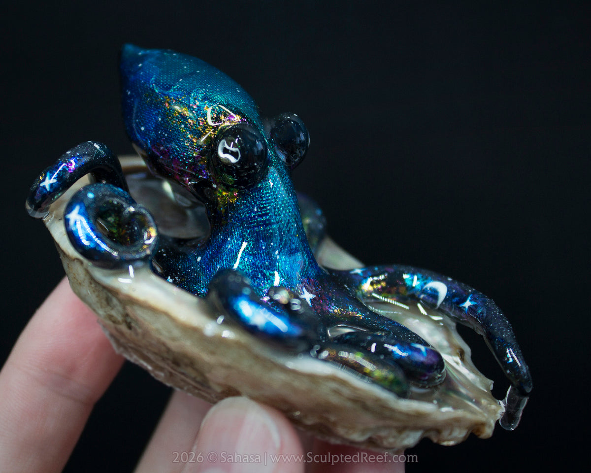 SELENE - Shelltopus - OOAK Nebula Octopus Sculpture