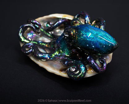 ELARA - Shelltopus - OOAK Nebula Octopus Sculpture