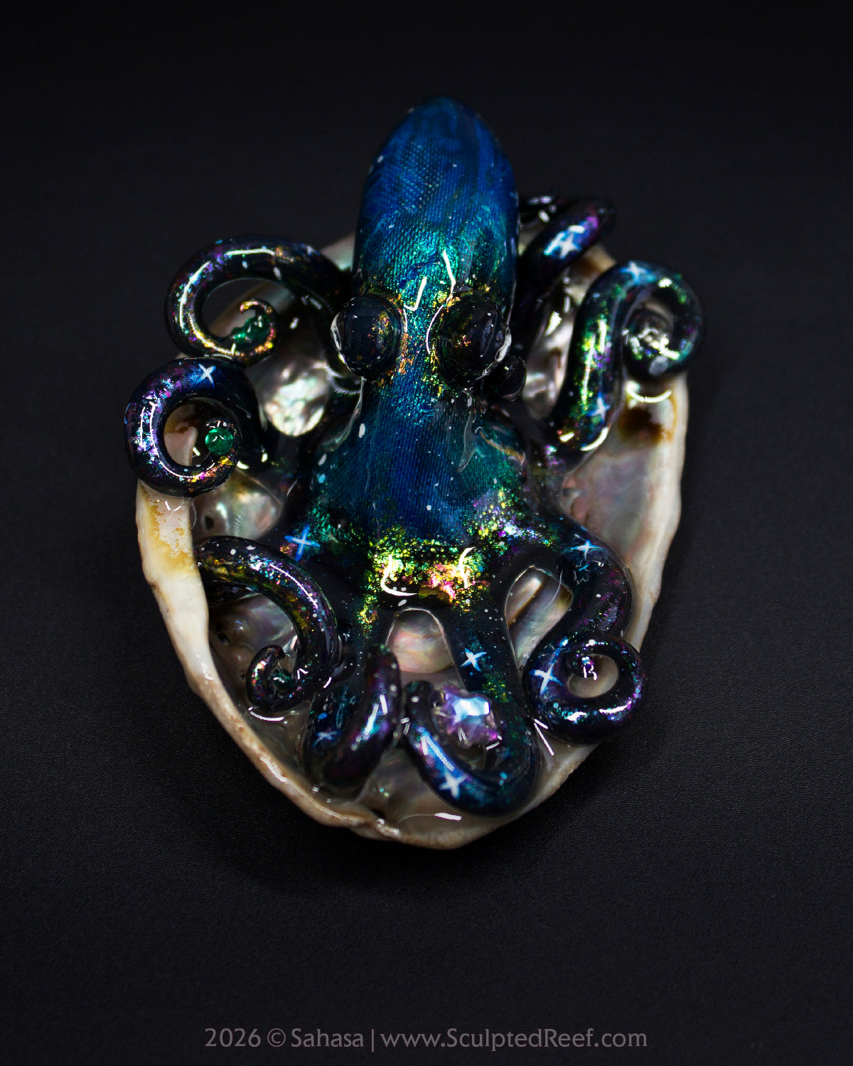 ELARA - Shelltopus - OOAK Nebula Octopus Sculpture