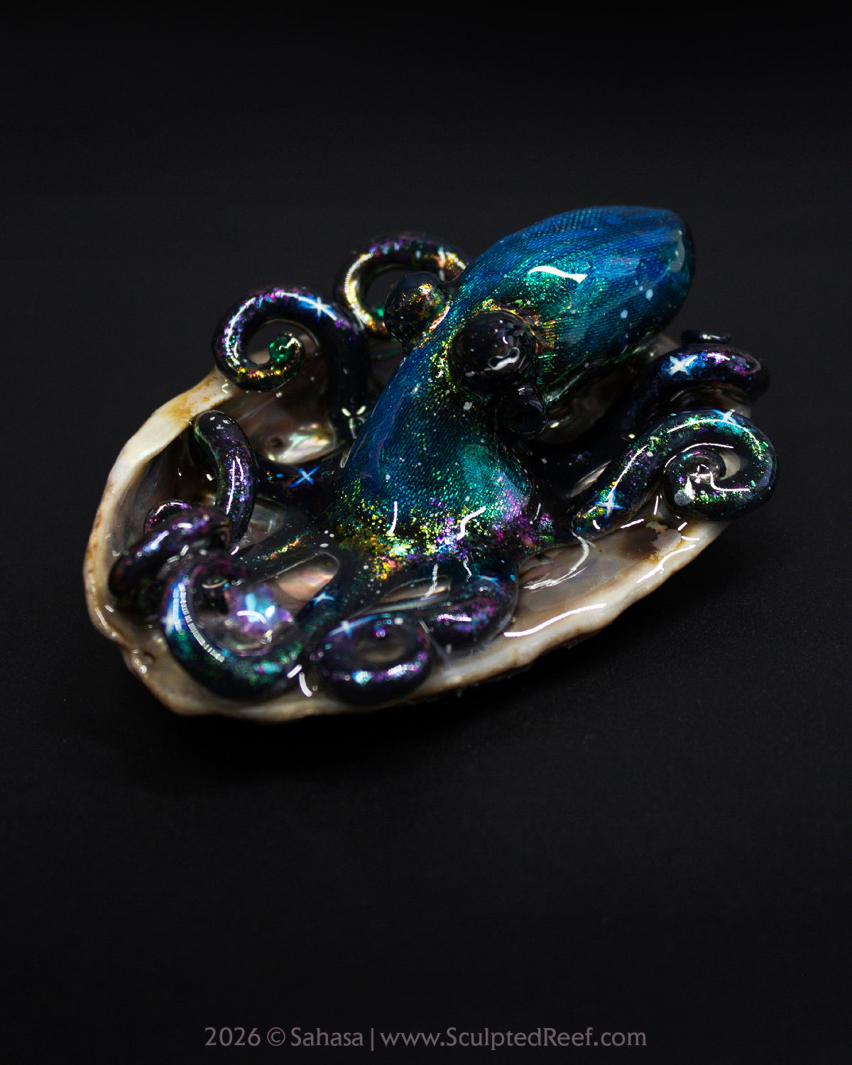 ELARA - Shelltopus - OOAK Nebula Octopus Sculpture