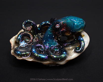 LYRA - Shelltopus - OOAK Nebula Octopus Sculpture