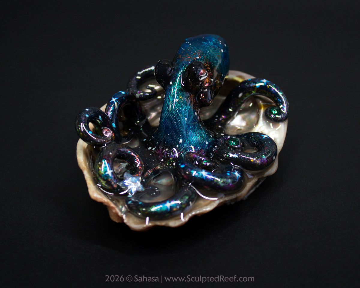 LYRA - Shelltopus - OOAK Nebula Octopus Sculpture