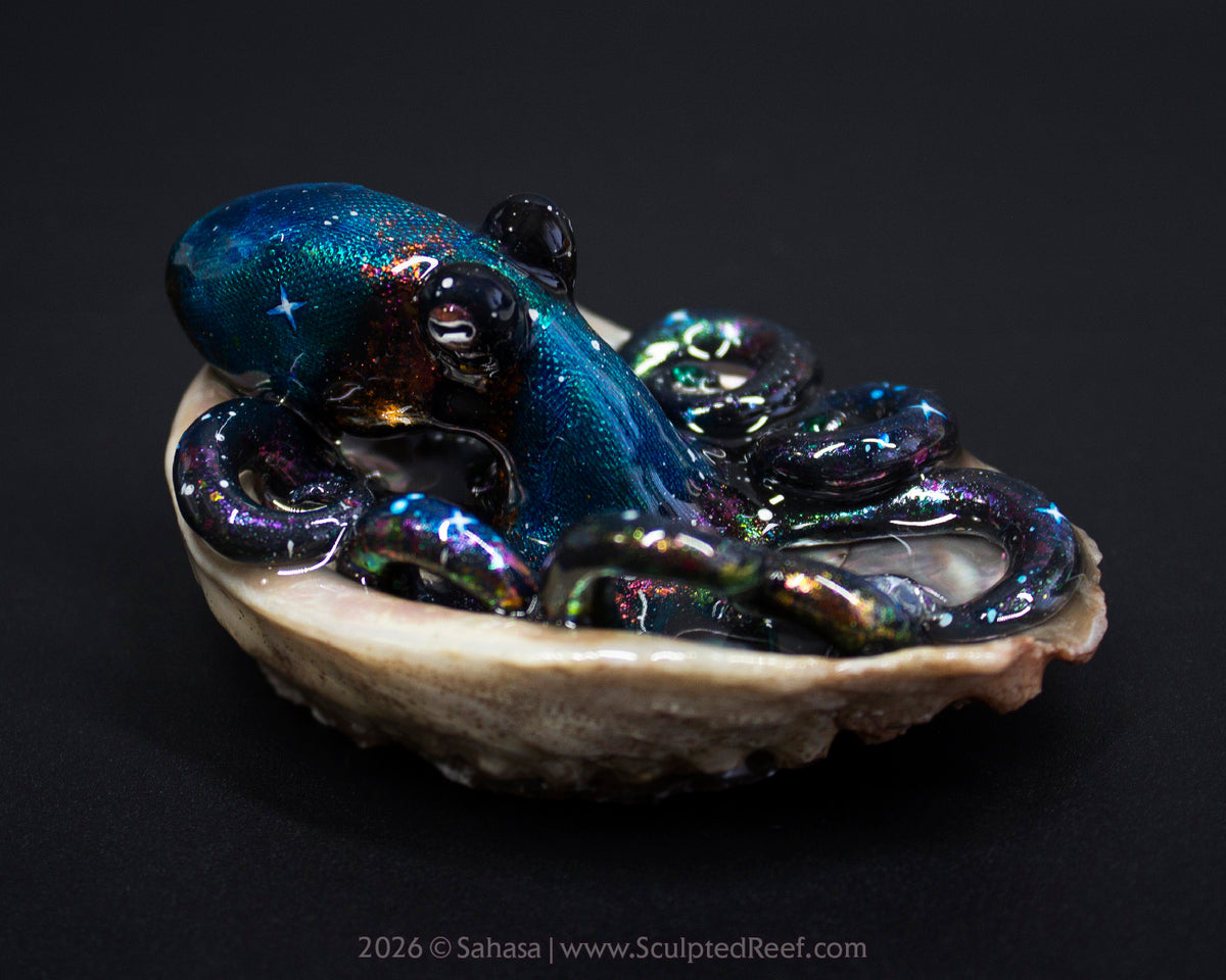 LYRA - Shelltopus - OOAK Nebula Octopus Sculpture
