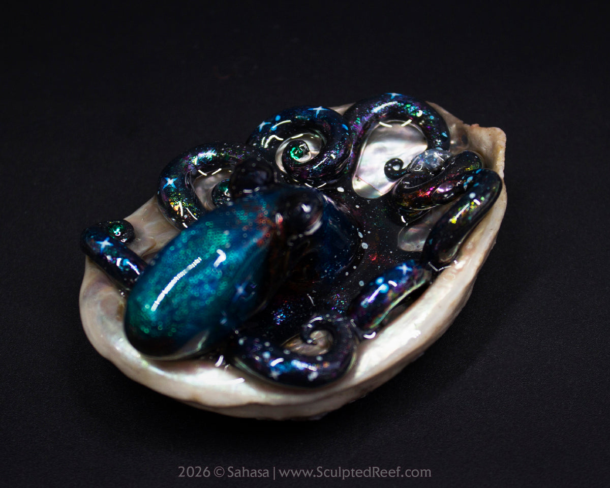 LYRA - Shelltopus - OOAK Nebula Octopus Sculpture