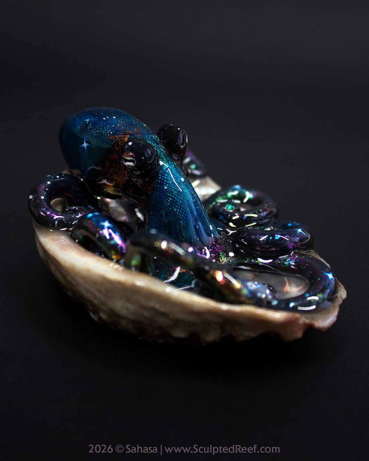 LYRA - Shelltopus - OOAK Nebula Octopus Sculpture