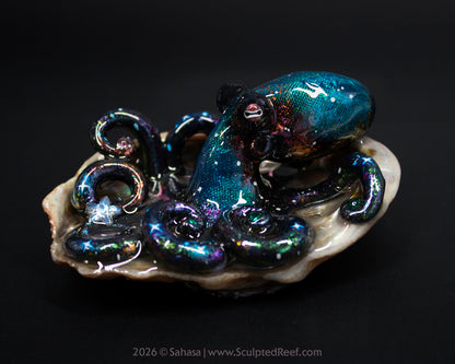 LYRA - Shelltopus - OOAK Nebula Octopus Sculpture