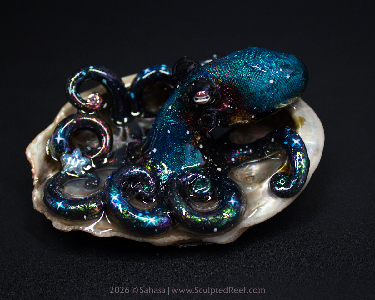 LYRA - Shelltopus - OOAK Nebula Octopus Sculpture
