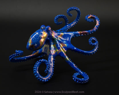 ANDROMEDA - 120 x 125 x 80mm - OOAK Nebula Octopus Sculpture