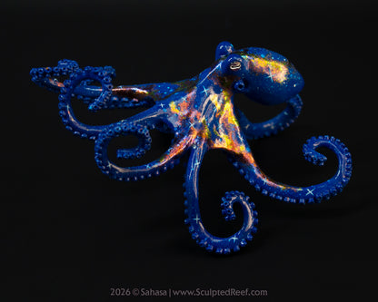 ANDROMEDA - 120 x 125 x 80mm - OOAK Nebula Octopus Sculpture