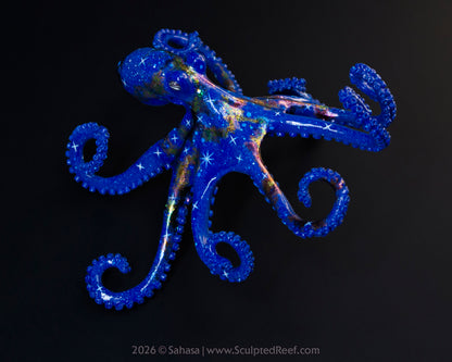 ANDROMEDA - 120 x 125 x 80mm - OOAK Nebula Octopus Sculpture